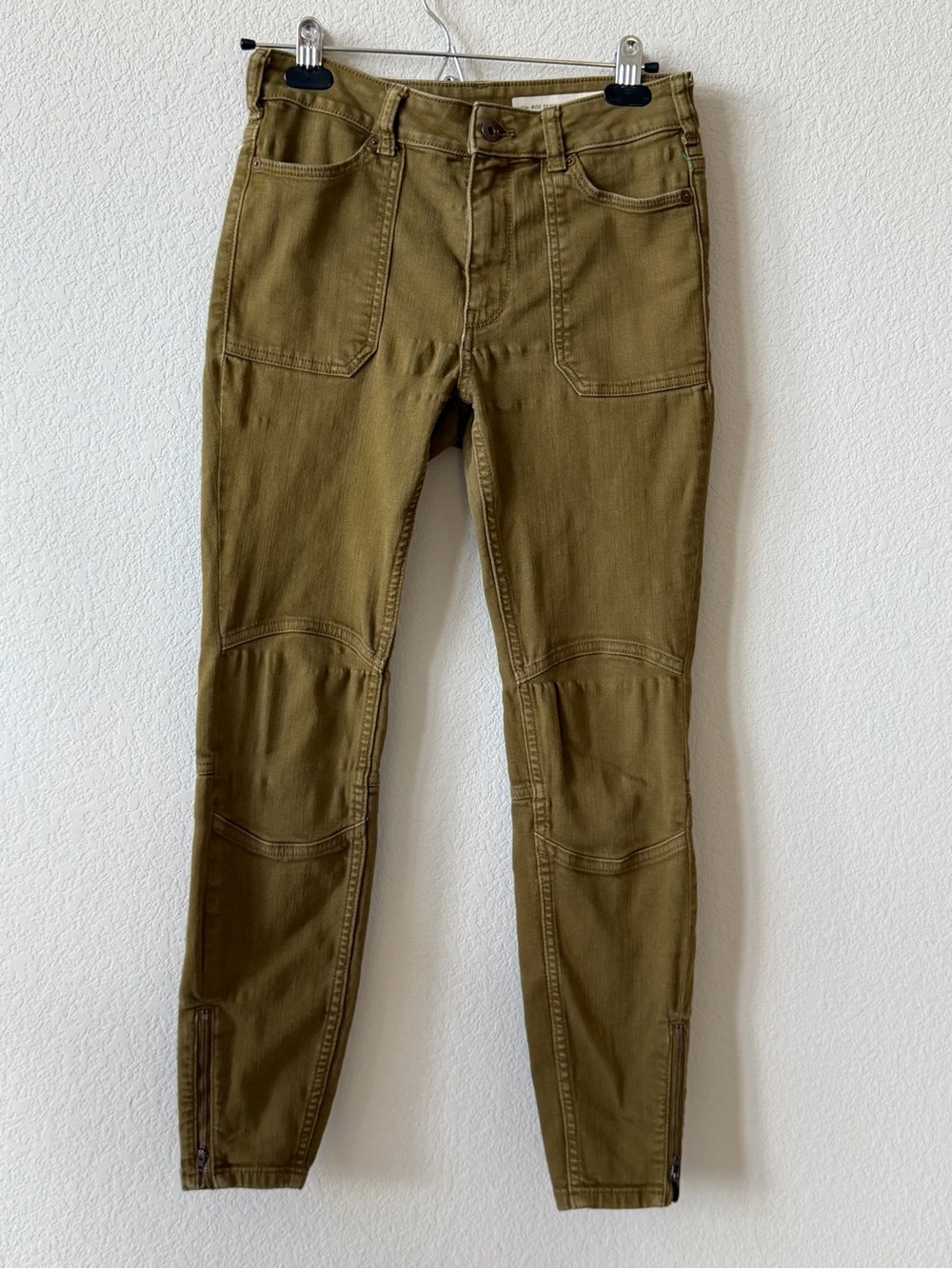 Pilcro and the Letterpress Olive Utility Skinny Pants